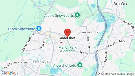 Apartments for rent i Aldershot - Hampshire - kort over placeringen