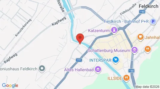 Apartments for rent i Feldkirch - kort over placeringen