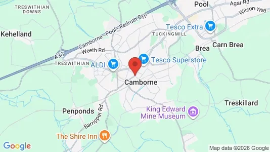 Apartments for rent i Camborne - Cornwall - kort over placeringen
