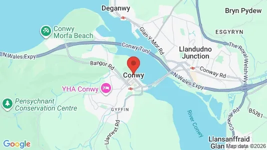 Apartments for rent i Conwy - Gwynedd - kort over placeringen