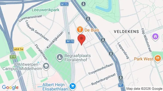 Apartments for rent i Antwerp Berchem - kort over placeringen