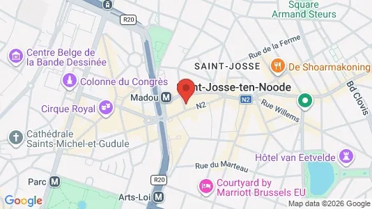 Apartments for rent i Brussels Sint-Joost-ten-Node - kort over placeringen