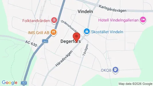 Apartments for rent i Vindeln - kort over placeringen