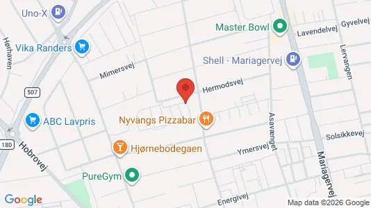 Apartments for rent i Randers NV - kort over placeringen