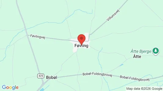 Apartments for rent i Føvling - kort over placeringen