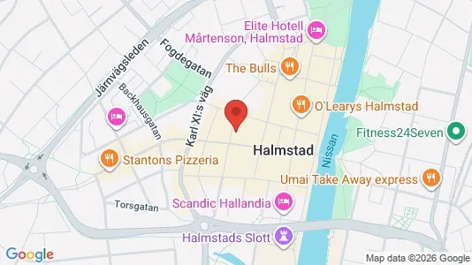 Apartments for rent i Halmstad - kort over placeringen