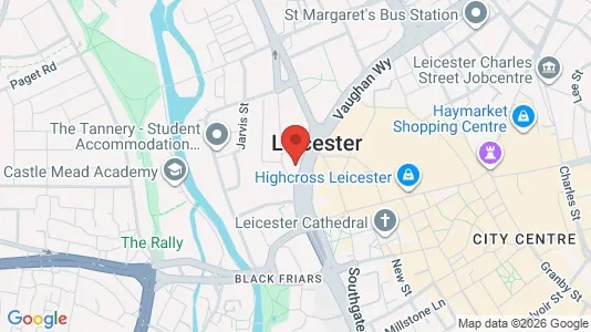 Apartments for rent i Leicester - Leicestershire - kort over placeringen