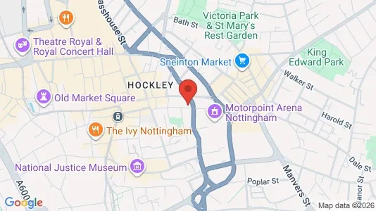 Apartments for rent i Nottingham - Nottinghamshire - kort over placeringen