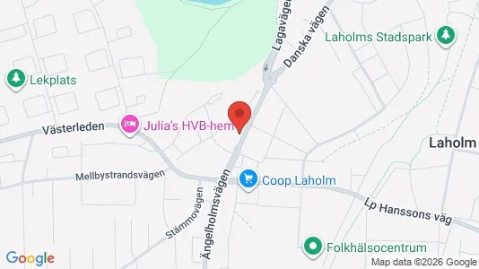 Apartments for rent i Laholm - kort over placeringen