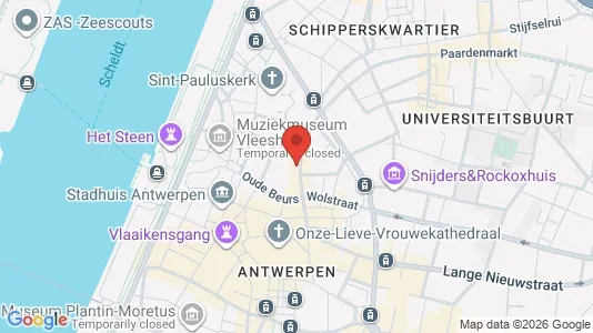 Apartments for rent i Stad Antwerp - kort over placeringen