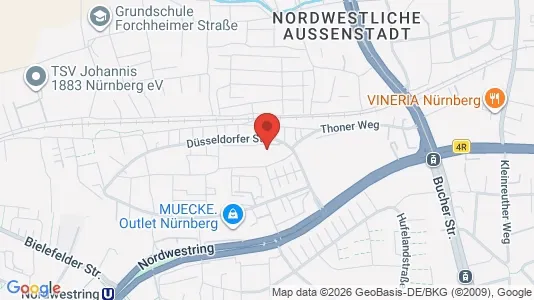 Apartments for rent i Nuremberg - kort over placeringen