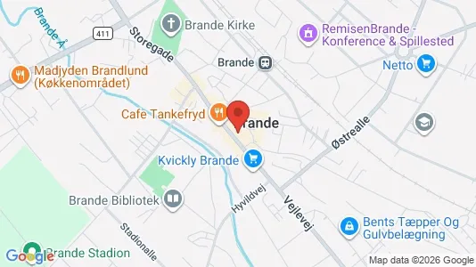 Apartments for rent i Brande - kort over placeringen