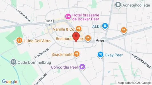 Apartments for rent i Peer - kort over placeringen
