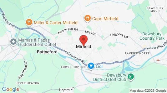 Apartments for rent i Mirfield - West Yorkshire - kort over placeringen
