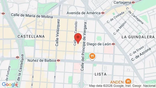 Apartments for rent i Madrid Salamanca - kort over placeringen