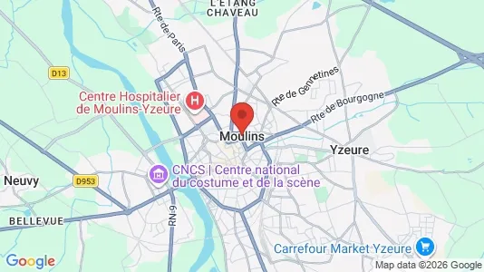 Apartments for rent i Moulins - kort over placeringen