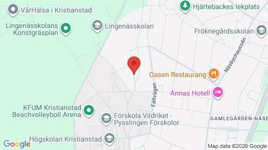 Rooms for rent i Kristianstad - kort over placeringen