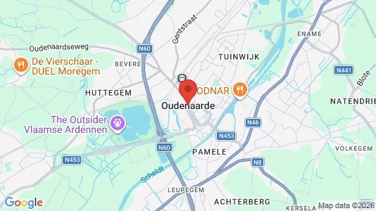 Apartments for rent i Oudenaarde - kort over placeringen