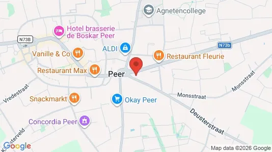 Apartments for rent i Peer - kort over placeringen