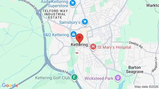 Apartments for rent i Kettering - Northamptonshire - kort over placeringen