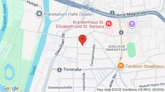 Apartments for rent i Halle (Saale) - kort over placeringen