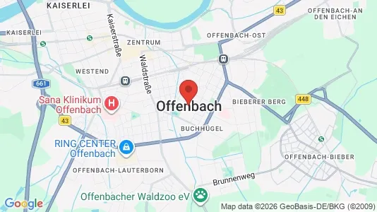 Apartments for rent i Offenbach - kort over placeringen
