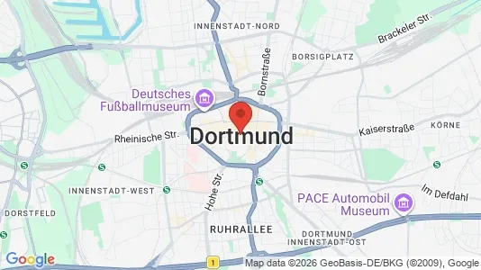 Apartments for rent i Dortmund - kort over placeringen