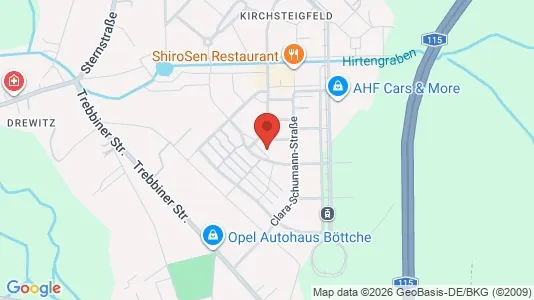 Apartments for rent i Potsdam - kort over placeringen