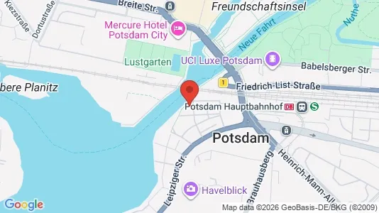 Apartments for rent i Potsdam - kort over placeringen