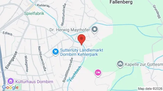 Apartments for rent i Dornbirn - kort over placeringen
