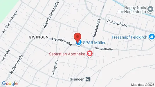 Apartments for rent i Feldkirch - kort over placeringen