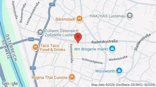 Apartments for rent i Fußach - kort over placeringen