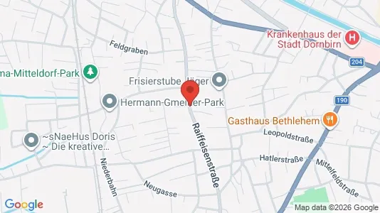 Apartments for rent i Dornbirn - kort over placeringen