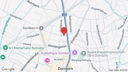 Apartments for rent i Dornbirn - kort over placeringen