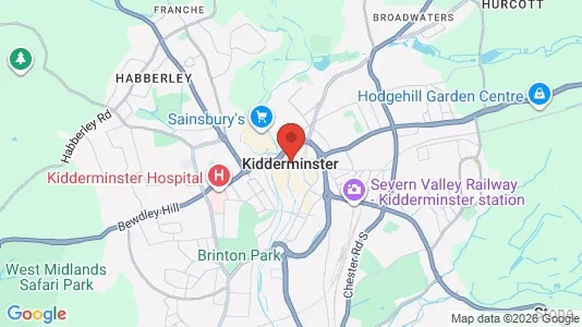 Rooms for rent i Kidderminster - Worcestershire - kort over placeringen