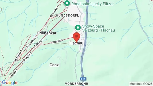 Apartments for rent i Flachau - kort over placeringen