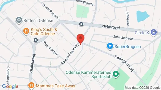 Apartments for rent i Odense C - kort over placeringen