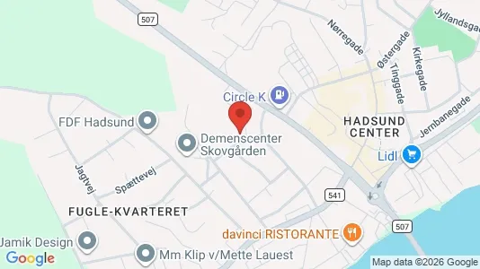 Apartments for rent i Hadsund - kort over placeringen