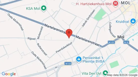 Apartments for rent i Mol - kort over placeringen