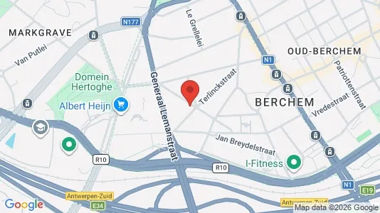 Apartments for rent i Antwerp Berchem - kort over placeringen