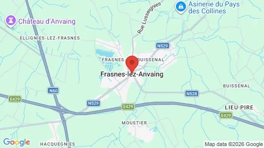 Apartments for rent i Frasnes-lez-Anvaing - kort over placeringen