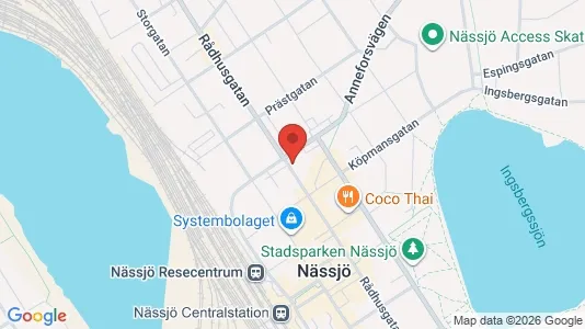 Apartments for rent i Nässjö - kort over placeringen