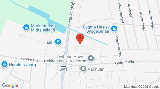 Apartments for rent i Haslev - kort over placeringen