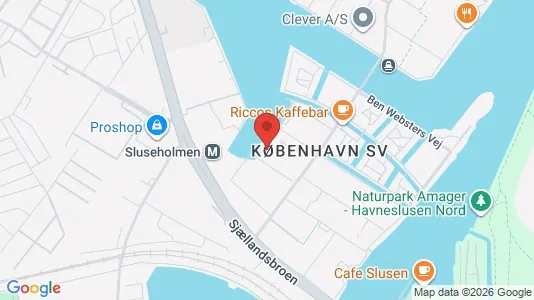 Apartments for rent i Copenhagen SV - kort over placeringen