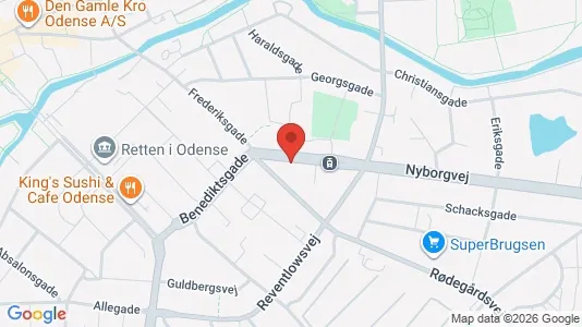 Apartments for rent i Odense C - kort over placeringen