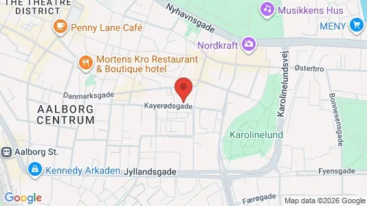 Apartments for rent i Aalborg Center - kort over placeringen