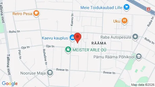 Apartments for rent i Pärnu - kort over placeringen