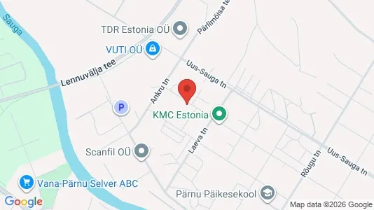 Apartments for rent i Pärnu - kort over placeringen