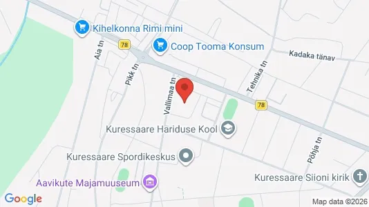 Apartments for rent i Kuressaare - kort over placeringen