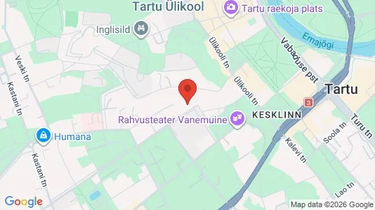 Apartments for rent i Tartu - kort over placeringen